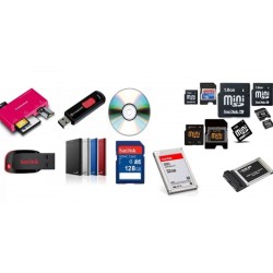 SSD, HDD, flashdisk, carte mémoire, lecteur, graveur